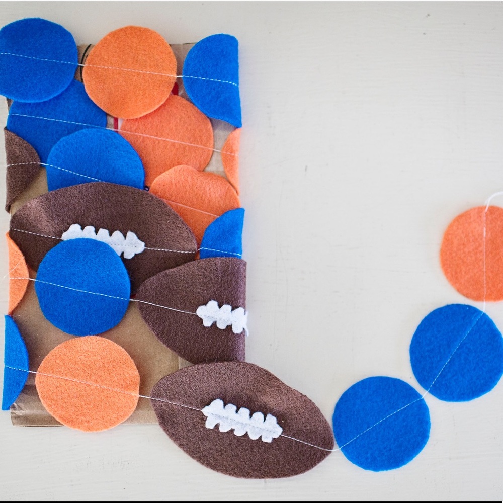 Denver Bronco Football garland